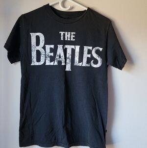 The Beatles Black and White Short Sleeve Tee